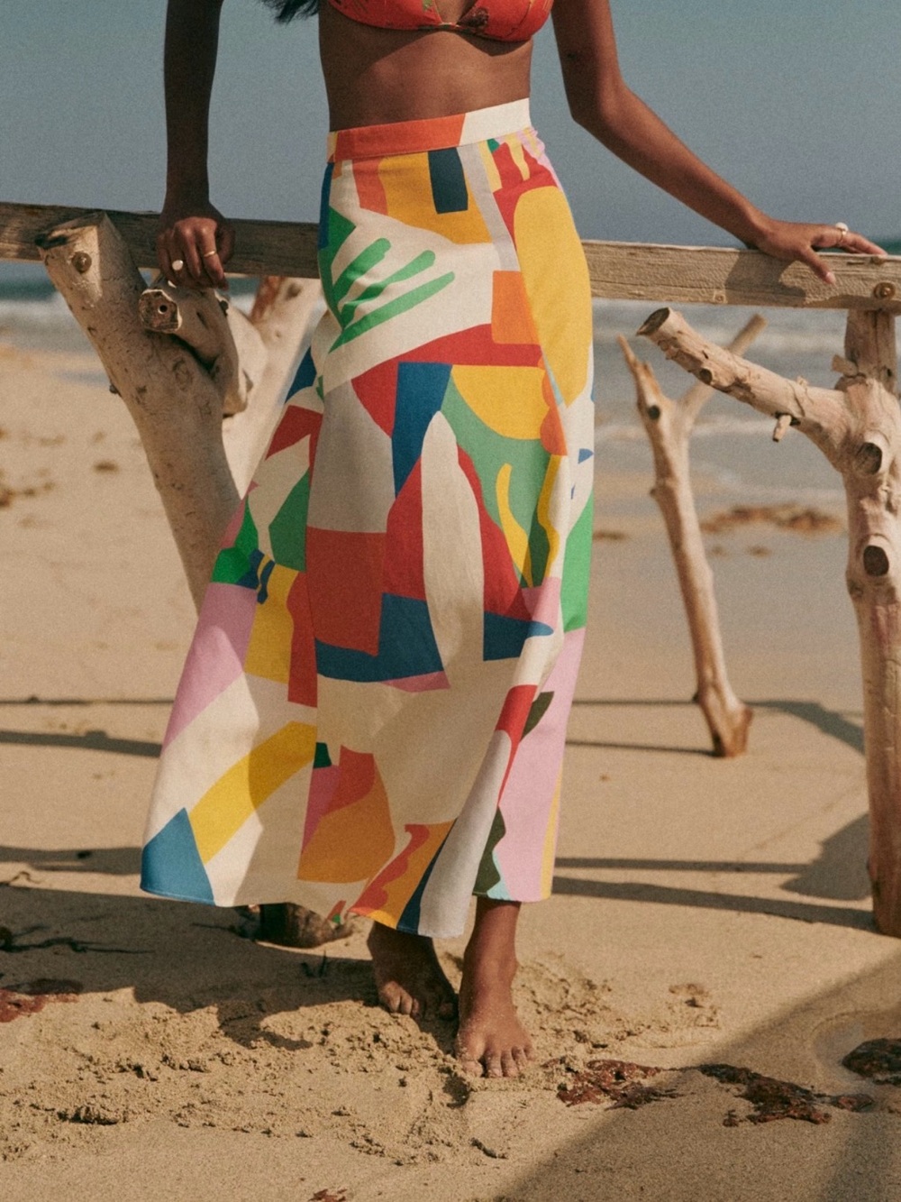 🌿Sezane Louella maxi skirt in Abstract Print - size US 8 or EU 40 - NWT